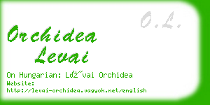 orchidea levai business card